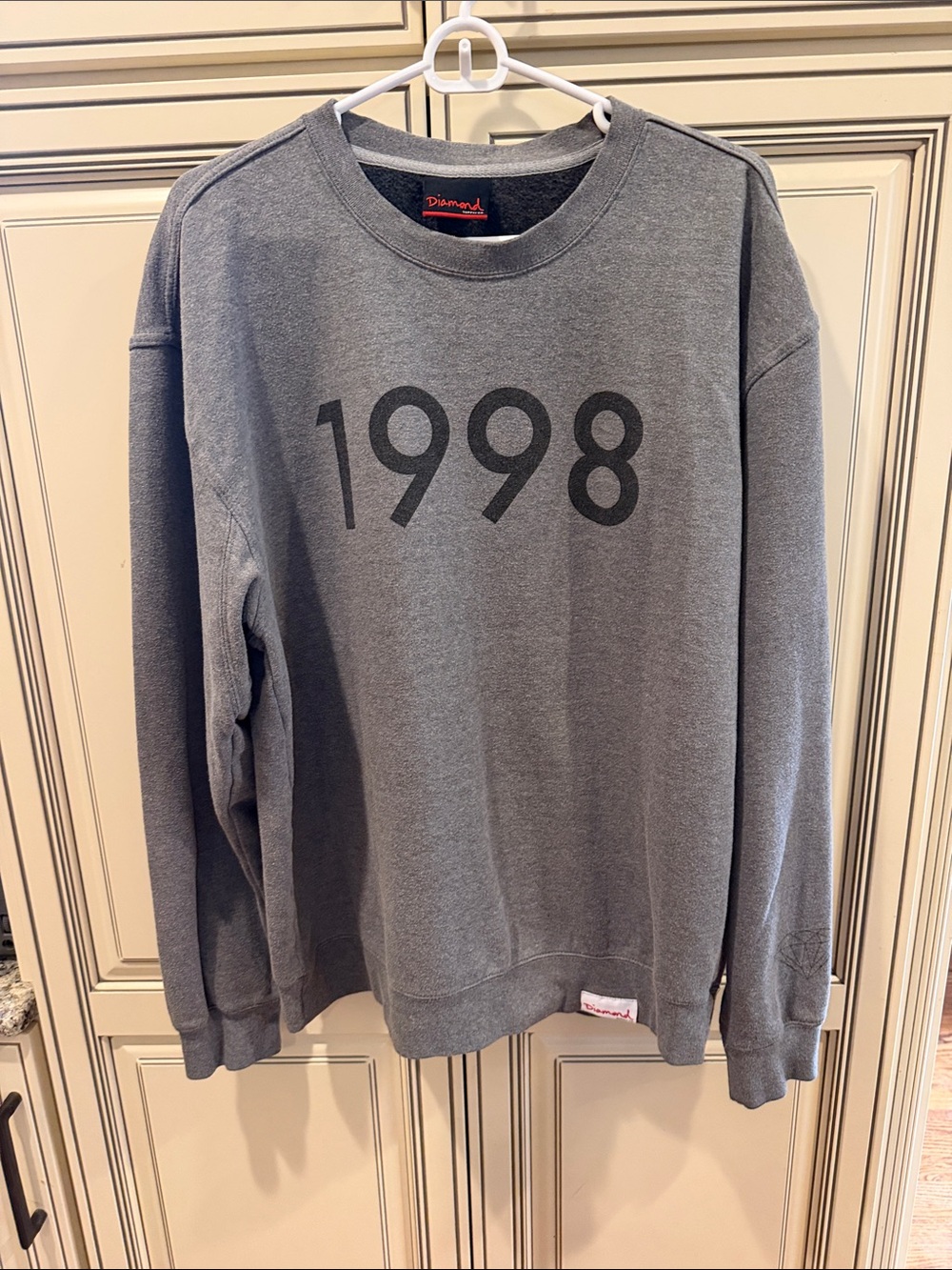 Diamond Supply Co. Gray '1998' Crewneck Sweatshirt